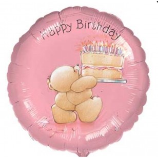 Forever Friends Pink Happy Birthday Balloon